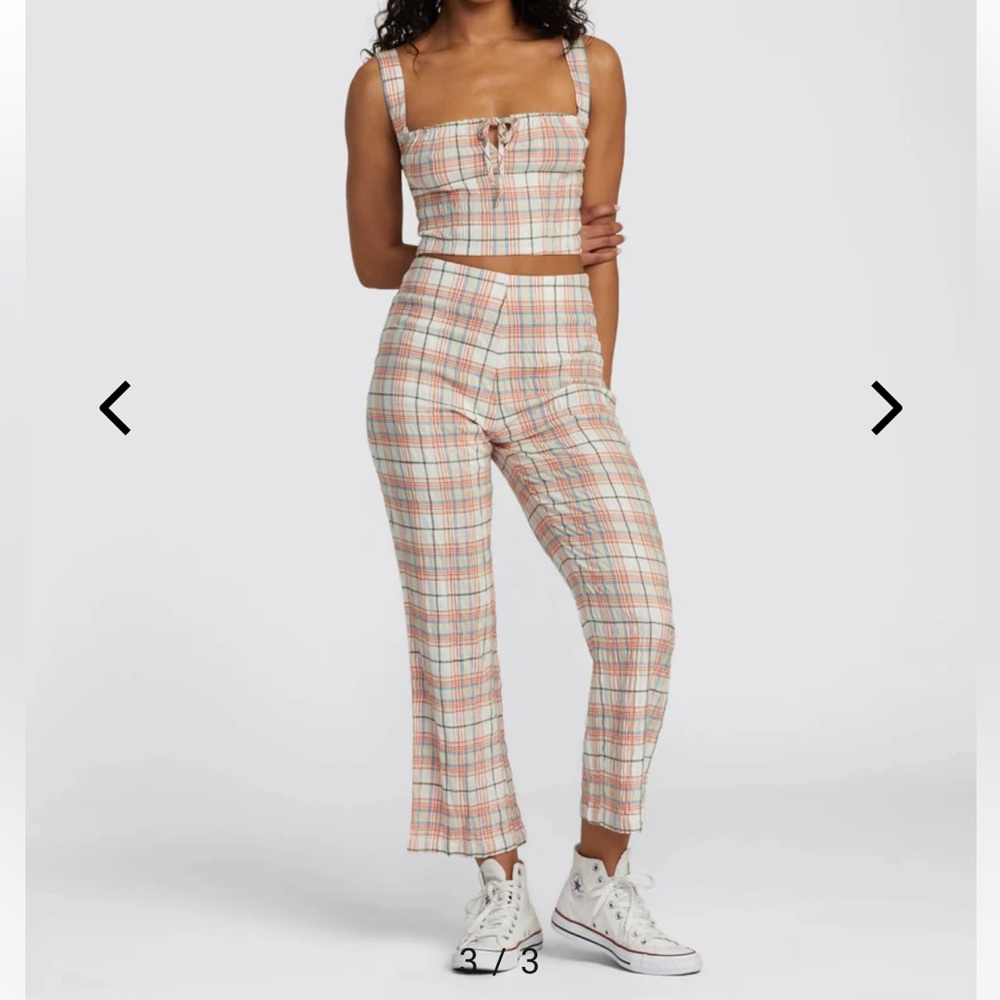 RVCA Plaid Pant Set